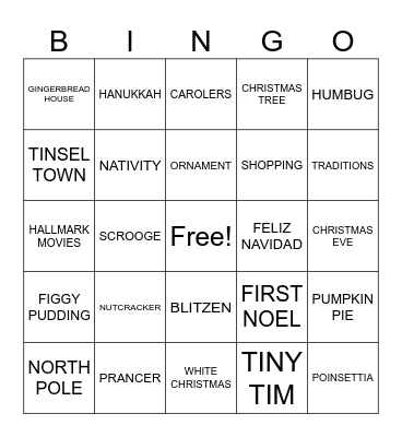 LLCU Holiday Bingo Card