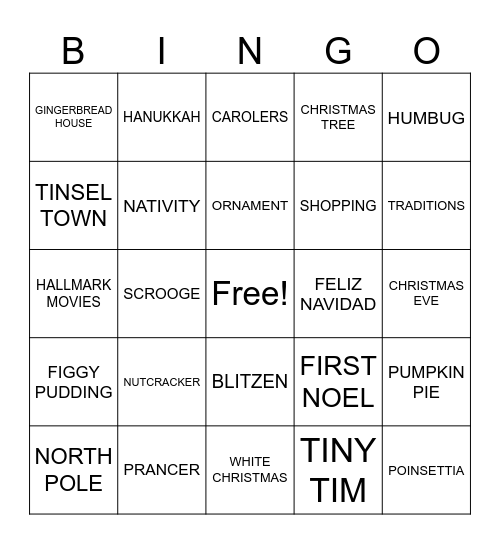 LLCU Holiday Bingo Card