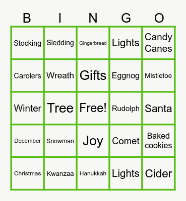 CST Secret Santa Bingo Card