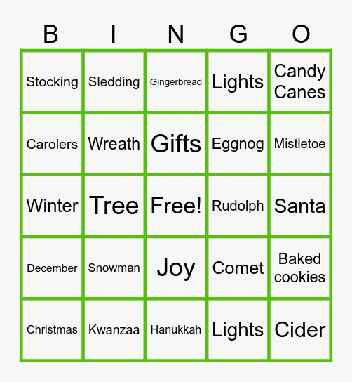 CST Secret Santa Bingo Card