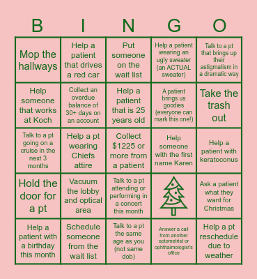 DECEMBER TEG BINGO Card