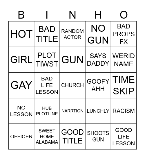 TOMOORAS T Bingo Card