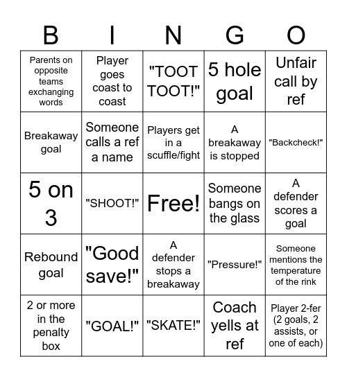 St. Peters A2 Emerson Bingo Card