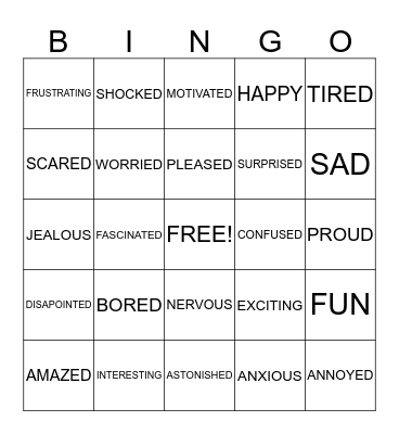Unit 11 Bingo Card