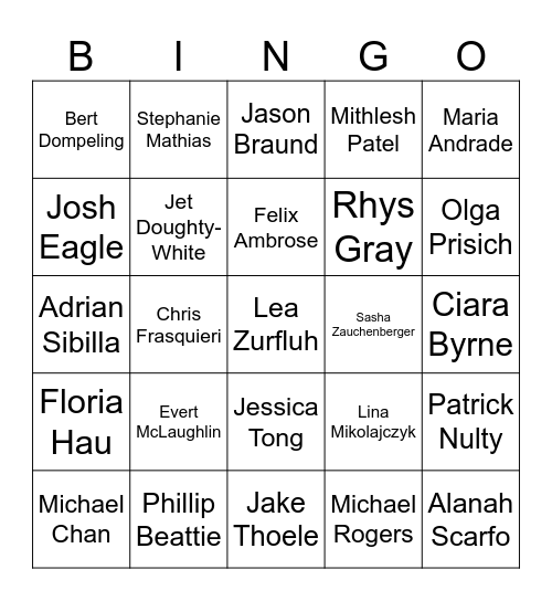 Bumble Human Bingo Card
