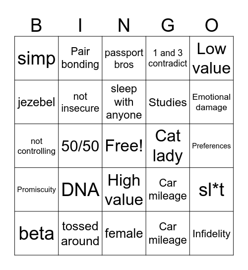 BOP Bingo Card