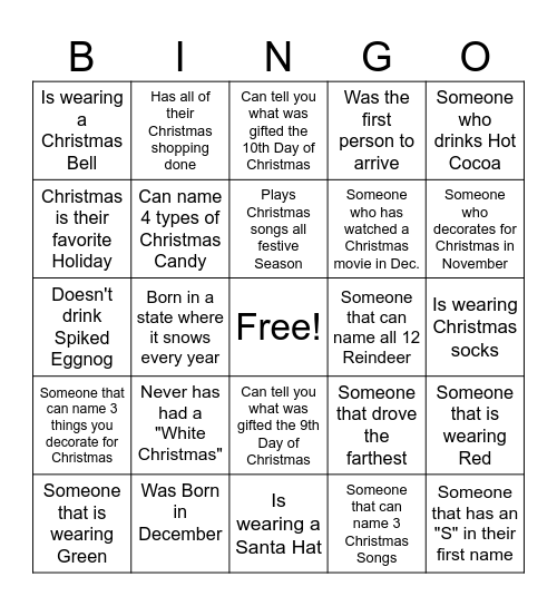 PBP Find the Guest Bingo Card