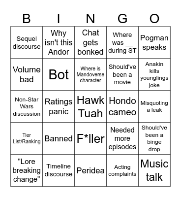 Skelly Crew Spoilers Bingo Card