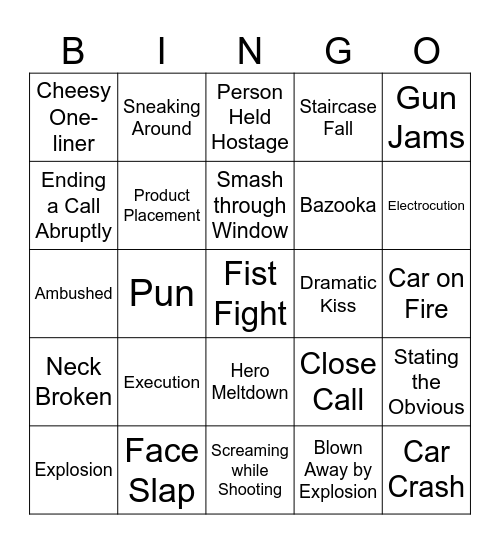 BINGOFLIX: Die Hard Bingo Card