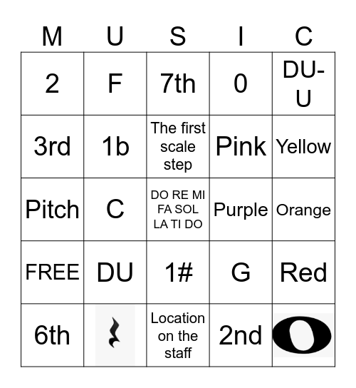 QUIZ 1 Review Bingo Card