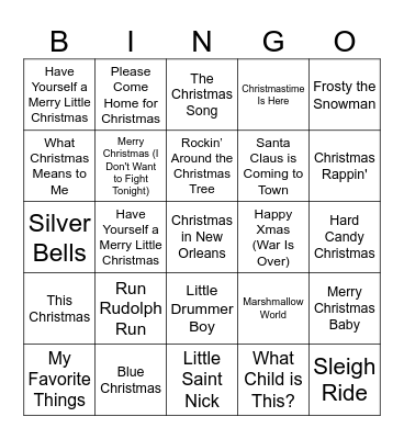 Christmas Bingo Card
