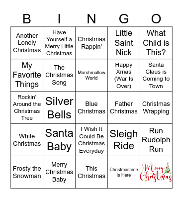 Christmas Bingo Card
