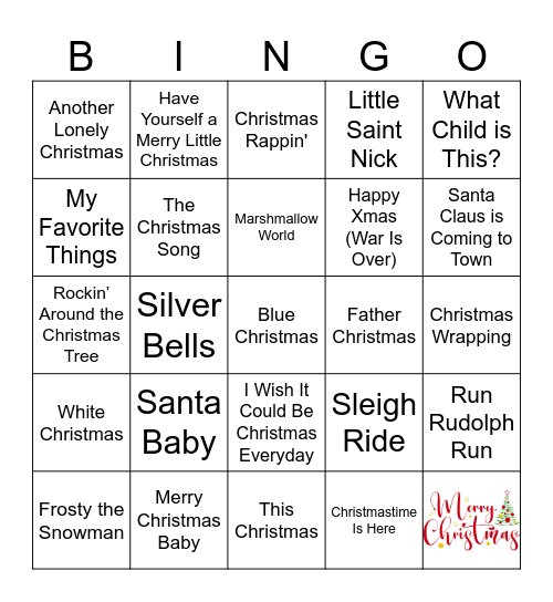 Christmas Bingo Card