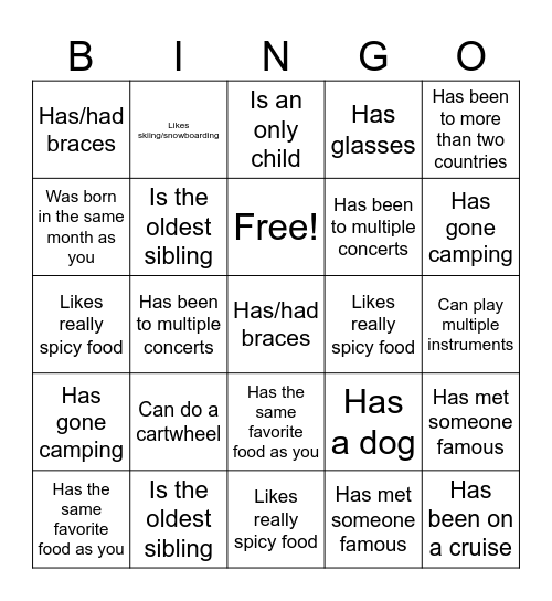 Icebreaker Bingo: Find Someone Who Bingo Card