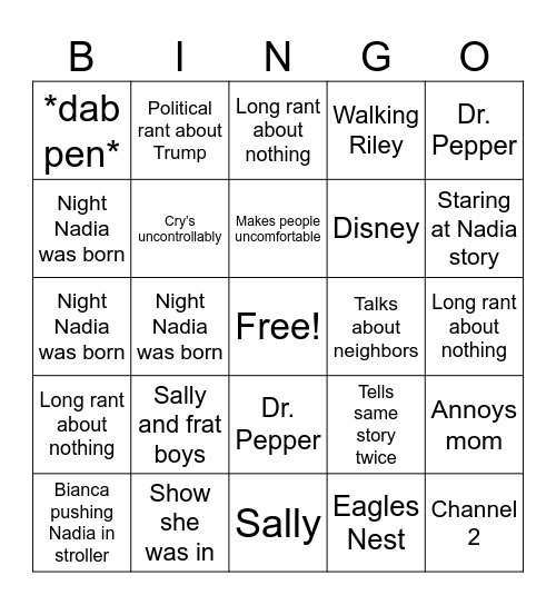 Tatee BINGO Card