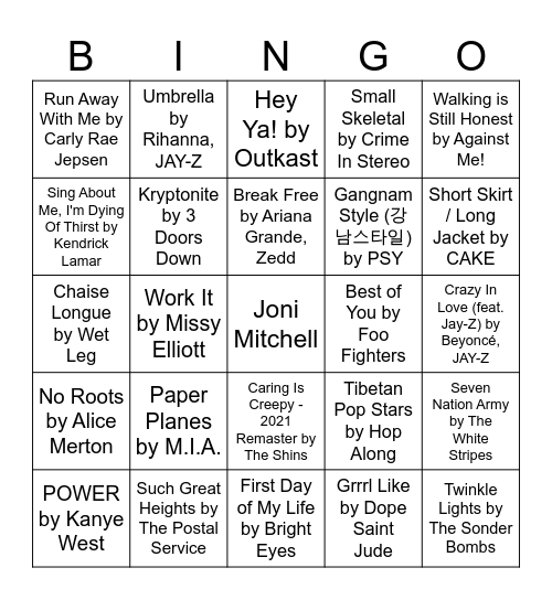 2024 WXPN Bingo Card