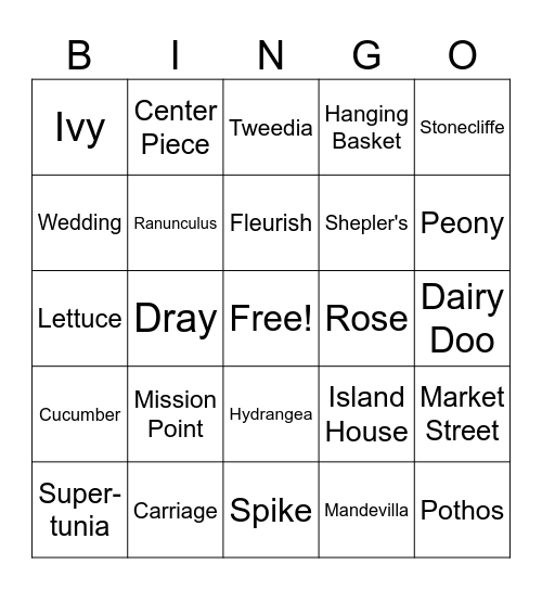 Bloomin' Bingo Card