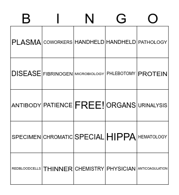 LAB WEEK 2013 Bingo Card