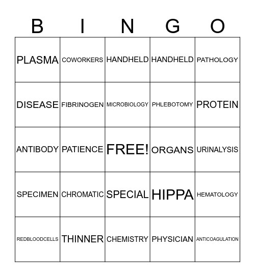 LAB WEEK 2013 Bingo Card