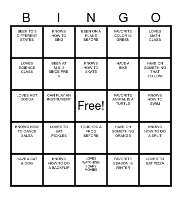 Leadership B.I.N.G.O Bingo Card