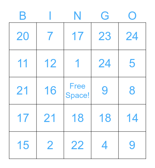 Winter Wellness Challenge Bingo Card