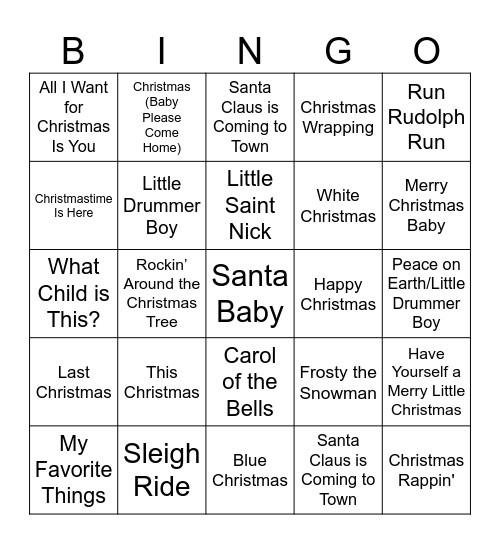 Merry Christmas Bingo! Bingo Card