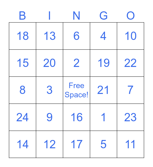 Winter Wellness Bingo Card