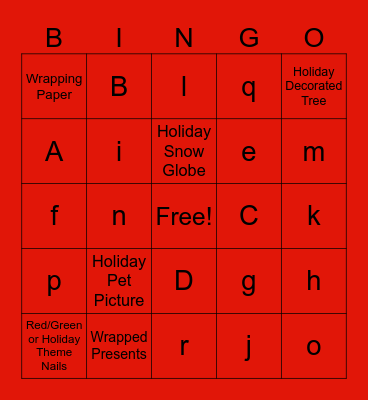 Services Digitization Holiday Bingo Card