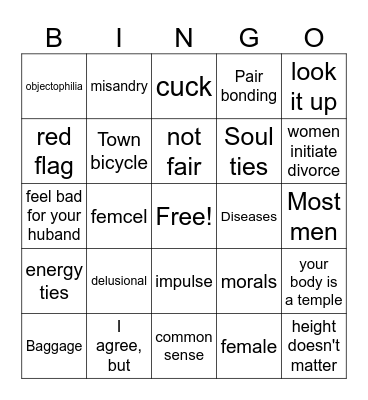 BOP Bingo Card