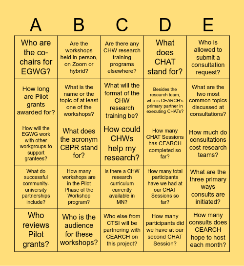 CEARCH Dec 2024 MC Mtg Bingo Card