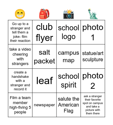 Amazing Hunt Bingo Card