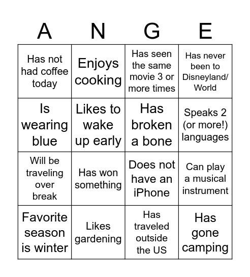 Get to Know Tech Services Bingo Card