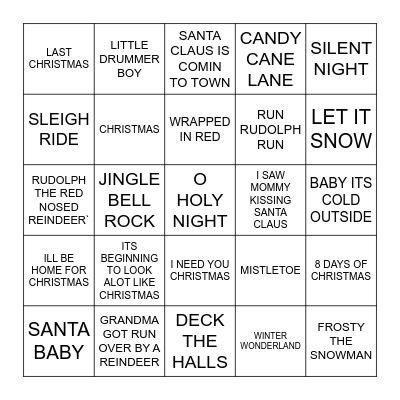 Christmas bingo Card