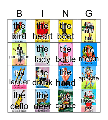 Mexican: Lotería Bingo Card