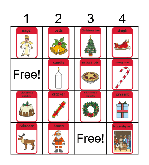 Christmas Bingo Card