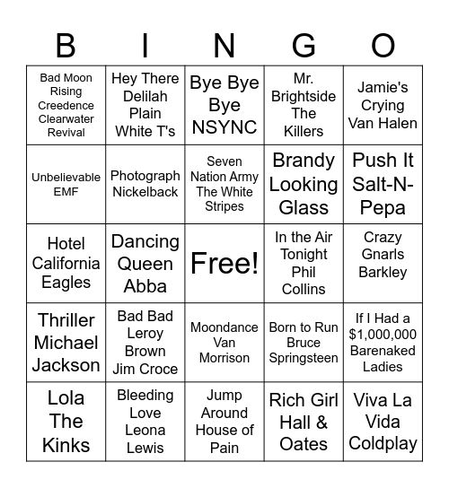 RANDOM MIX Bingo Card