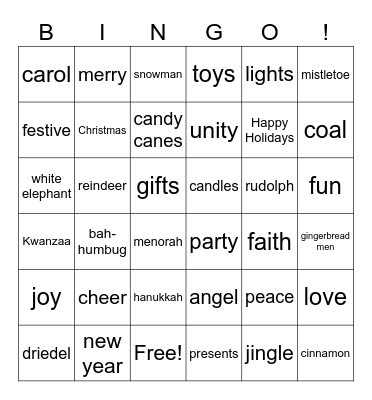OPTUM SLCO/TCO HOLIDAY PARTY Bingo Card