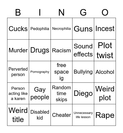 Tomorrow's Teachings >///< Bingo Card