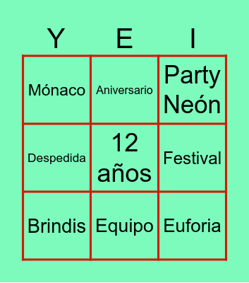 TomorrowFest Bingo Card