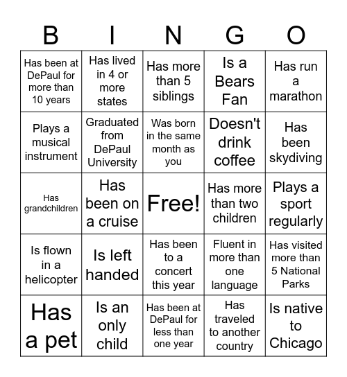 Financial Aid Blackout Bingo Card