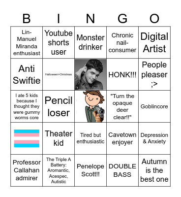ME!! Bingo Card