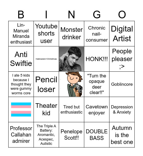 ME!! Bingo Card