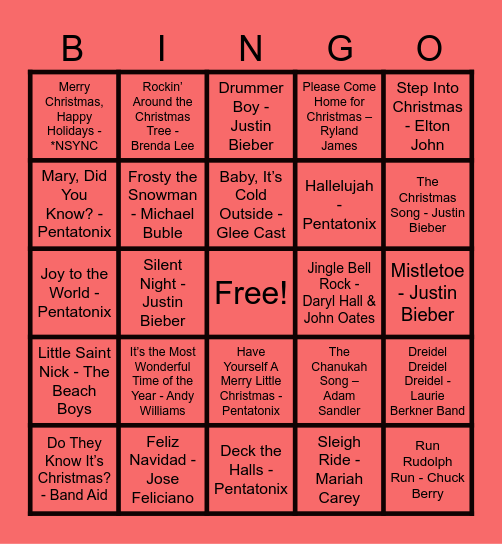 Holiday Bingo 2 Bingo Card