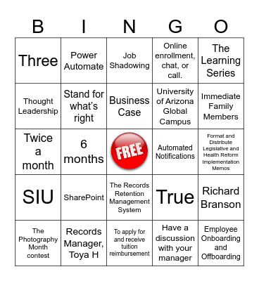 2024 Open Forum Holiday Edition Bingo Card