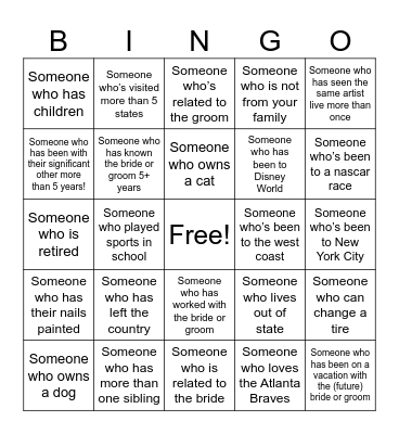 Engagement party! Bingo Card