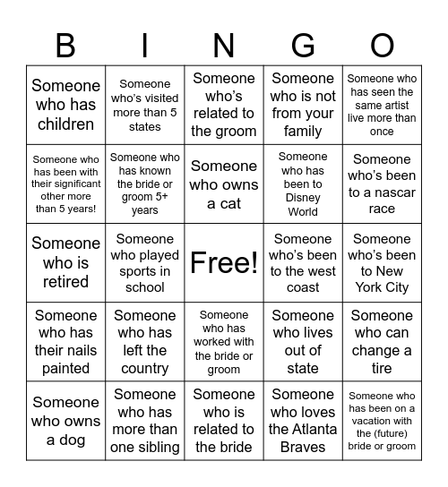 Engagement party! Bingo Card