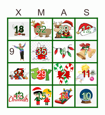 Sandys 12 Days of Christmas Holiday Bingo! Bingo Card