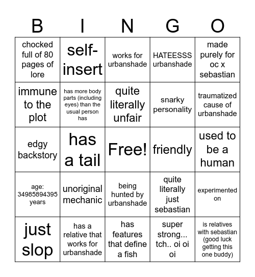 pressure oc bingo Card
