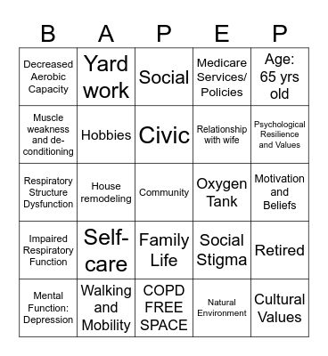 ICF Bingo Card
