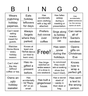 FHANC Bingo! Bingo Card
